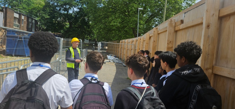 Students enjoying work experience at Hughes & Salvidge