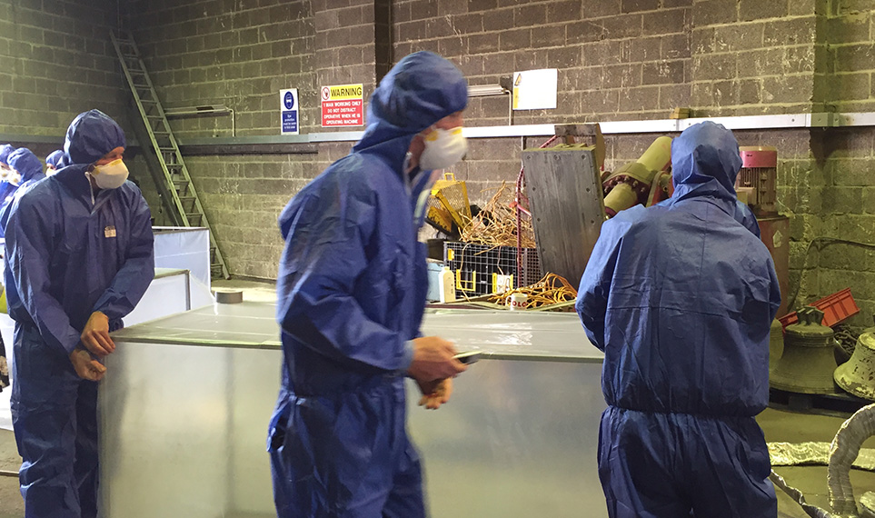 People conducting asbestos removal